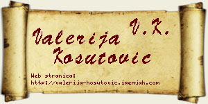 Valerija Košutović vizit kartica